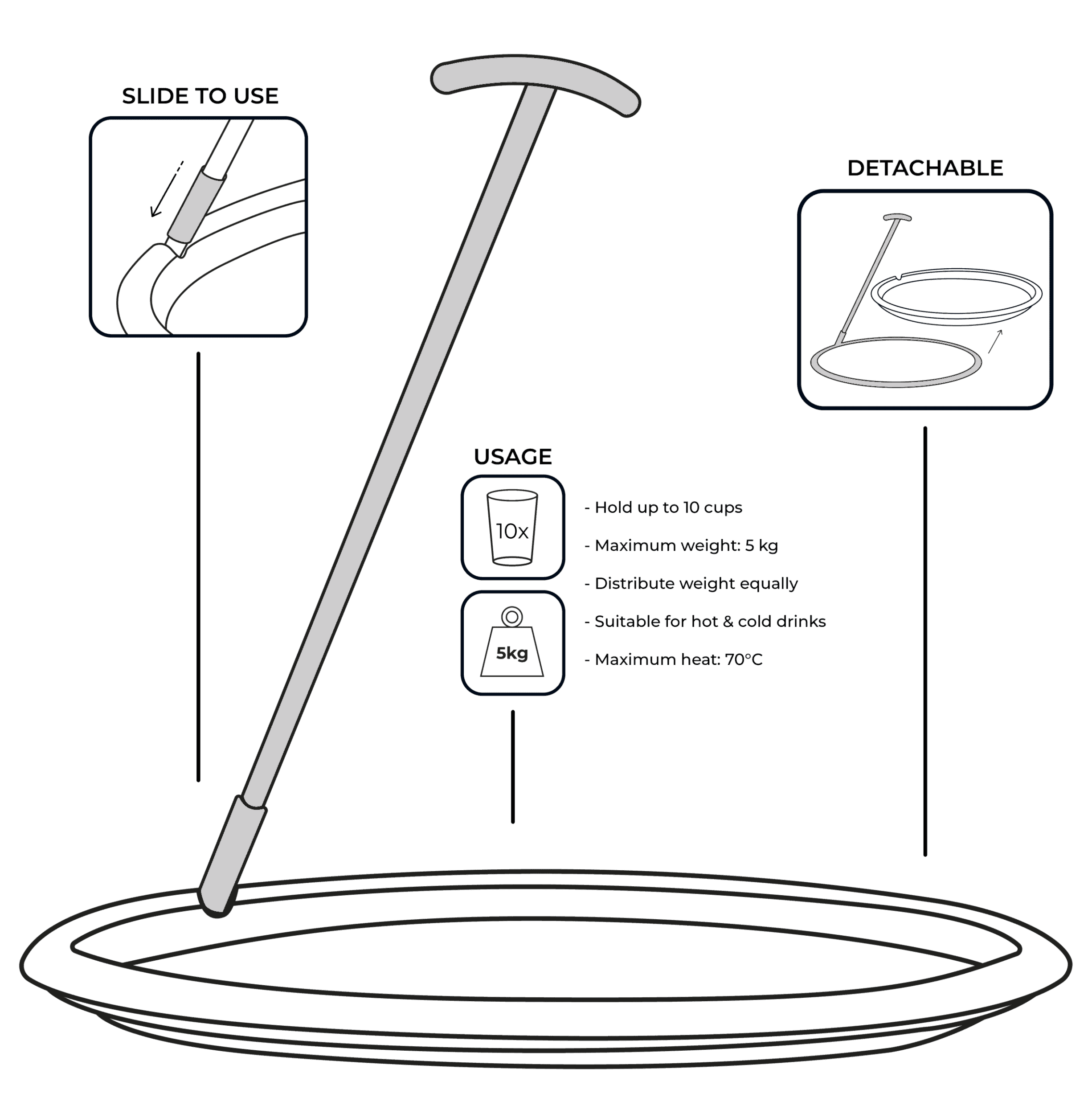 Design drawing of the Balance Tray